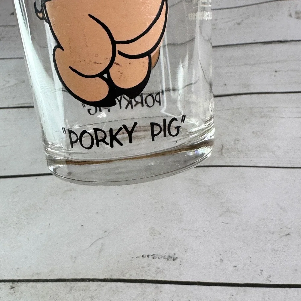 1973 Pepsi Porky Pig‎ Glass Warner Bros Looney Tunes Collector Series VTG